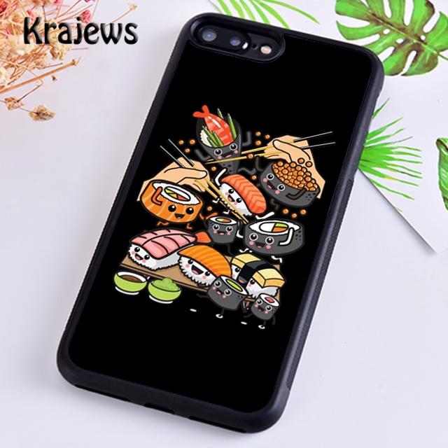 Krajews Kawaii Sushi Stack Soft Phone Case Cover For iPhone 17 Air 16 15 14 plus 11 12 13 pro max Plus coque Fundas