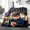 Magical Creatures Exploration Flannel Blanket Super Soft Warm Cozy Blanket For Sofa Bed Office Travel Allseason Home Decor Gift