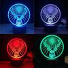 Deer Cross Pattern 3d Led Night Light With Remote Control For Home Office And Celebration Use