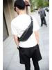 Men's Multi-Functional Leather Crossbody Chest Bag with Large Capacity for Outdoor Sports