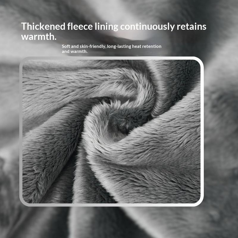 Winter Warm Neck Warmer Men Women Cycling Double Layer Outdoor Hiking Skiing Fleece Mask Adjustable Drawstring Unisex Neck Tube