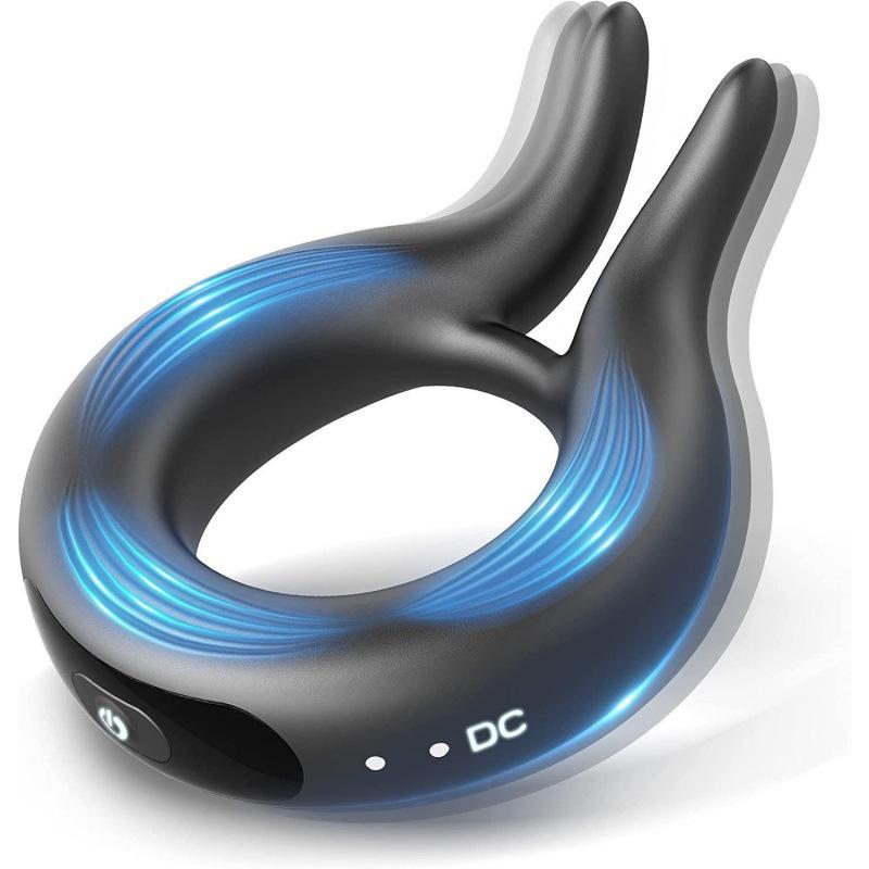Silicone Rechargeable Vibration Cock Ring with Remote Control for Enhanced Male Performance