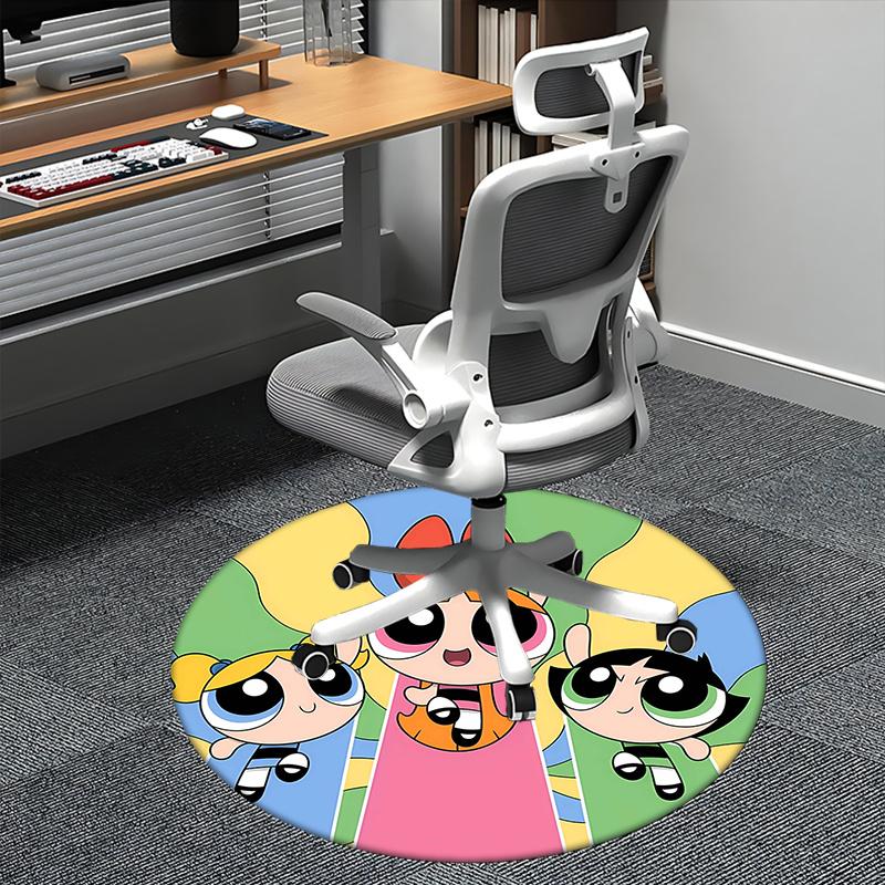 

Powerpuff Girls, Chair mat Round Rug Office carpet,Non slip, Suitable for Living Rooms, Bedrooms Decor1205060a 80cm by 80cm