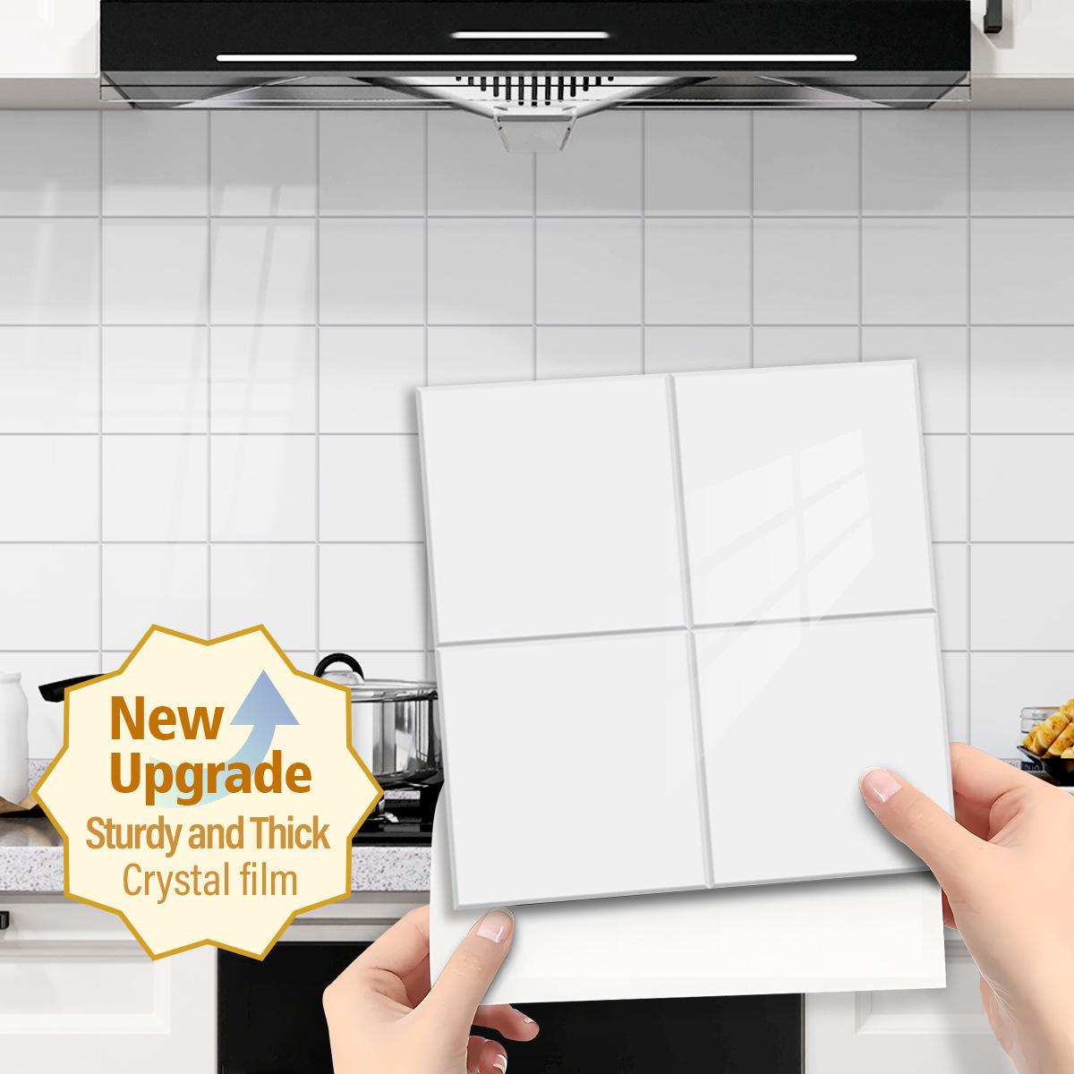 

Водонепроникна та маслостійка кухонна наклейка, наклейка на плитку, для кухні, ванної кімнати, самоклейка на стіну, потовщена 20X20cm/20piece