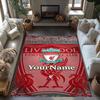Liverpool Customizable Name Area Rug Suitable for Hallway Dormitory Playrooms Living Rooms Antislip Carpet Anime Office Decor