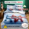 [Snowman Duvet Cover Set] 3pcs Snowman Duvet Cover Set, 3D Printed Duvet Cover with Pillowcases, Soft and Comfortable Breathable