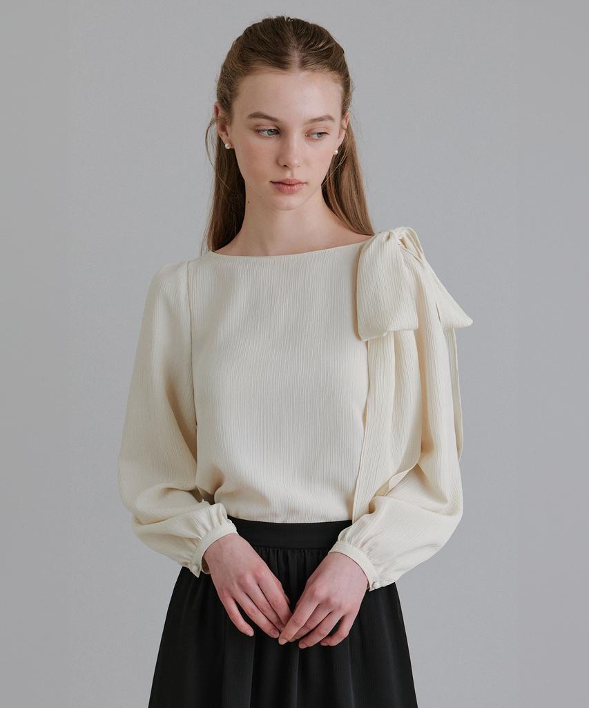 TOWAV Mun Tie Blouse_Cream