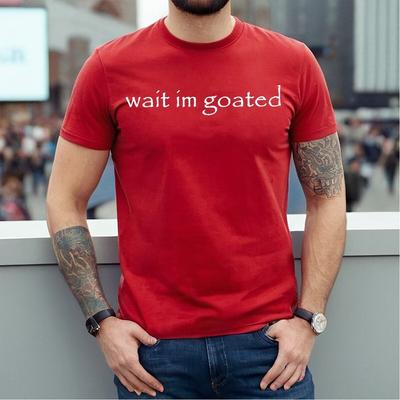 WARTET ICH BIN GOATED | LUSTIGE KLEINKINDER JUNGEN | NEUHEIT | WITZ | HERREN T-Shirt TEE TOP
