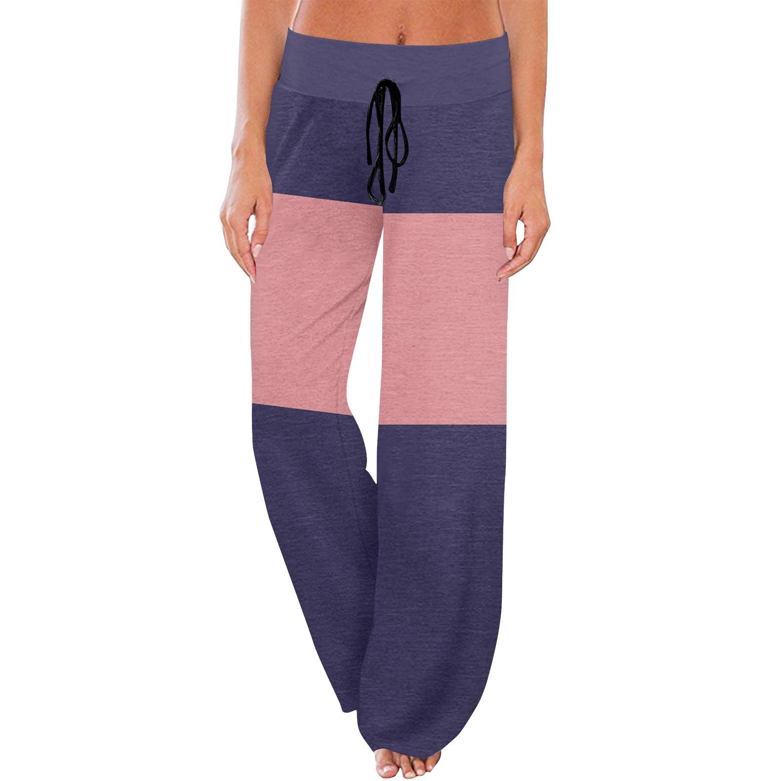 

Женские спортивные брюки, спальные брюки, напечатанные широкие брюки на шнурке, повседневные брюки с карманами XL фиолетовый