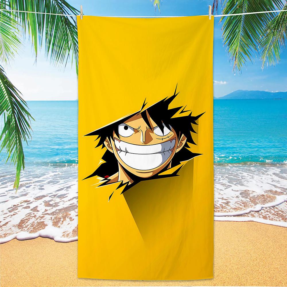 Popular Beach Towel Cartoon Animation Nautical King Bath Towel Microfiber Quick-Drying Towel