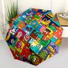 1pc Cartoon Characters Automatic Open/Close Umbrella with Folding Feature Compact Travel Umbrella, Lightweight Design, for Commuting, Business096