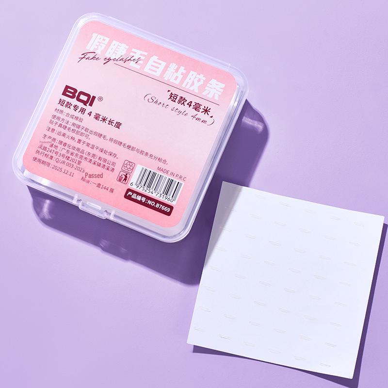 BQI Waterproof, Sweat-proof Adhesive Strips Feature a Temperature-sensitive, Reusable Jelly for Effortless False Eyelash Application.