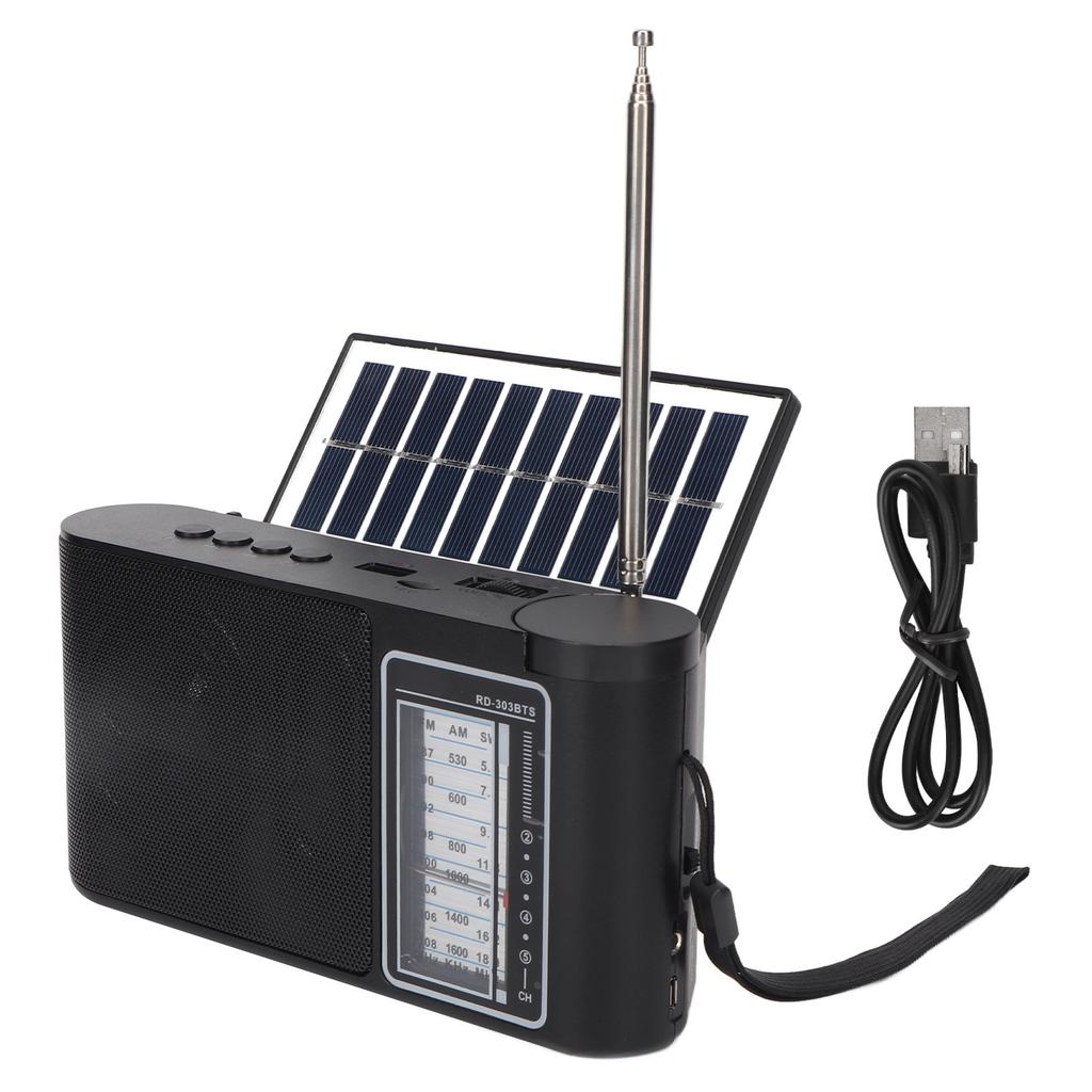 Portable Battery Radio FM AM SW Multi Band Solar Rechargeable Bluetooth Radio with Telescopic