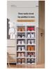 Multi-Layer Foldable Shoe Box Rack: Easy Installation, Space-Saving Storage, One-Pull Setup.