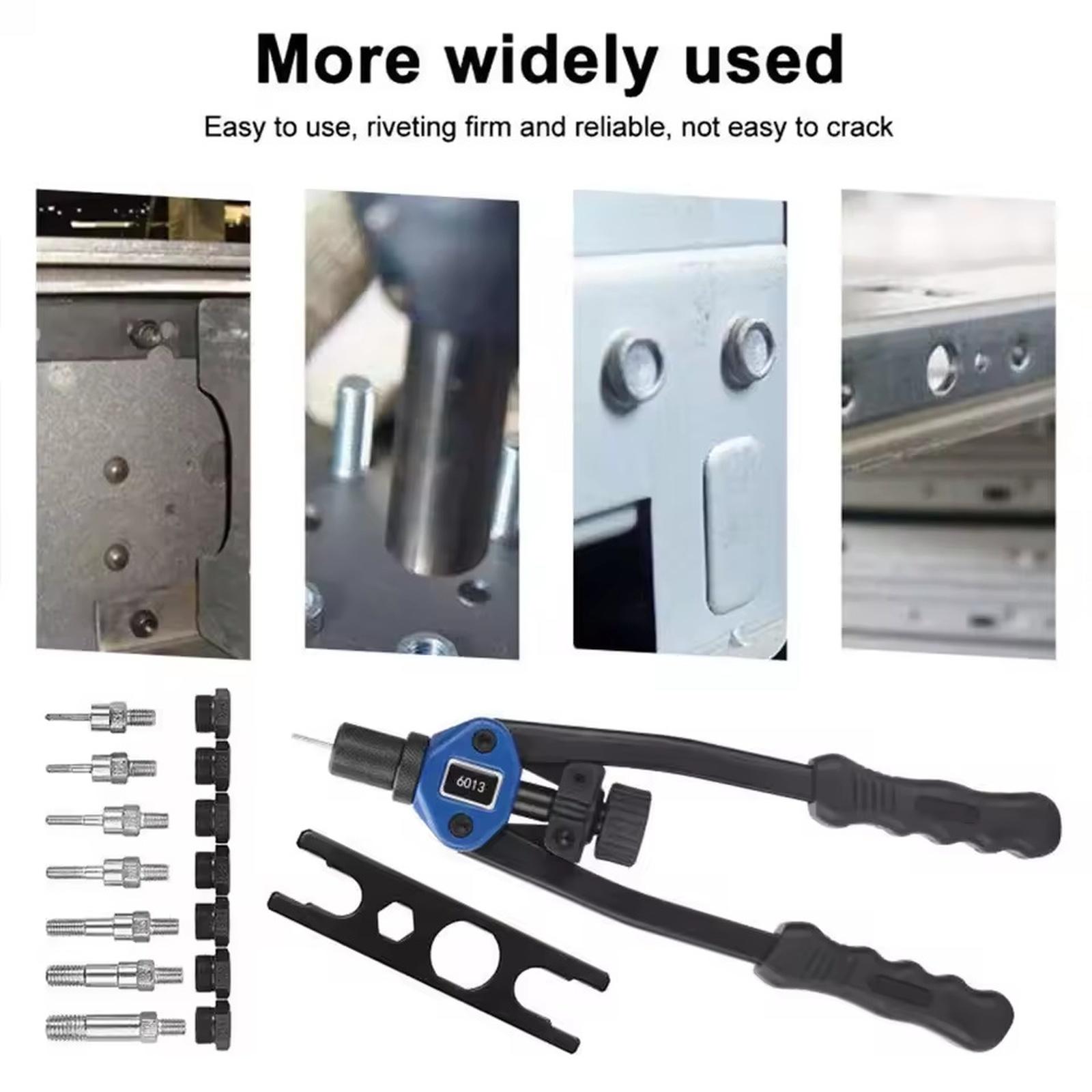 

13” Hand Nut Hand er Rivnut Tool Kit with Metric Mandrels and 110Pcs from M3 to M12 One Size
