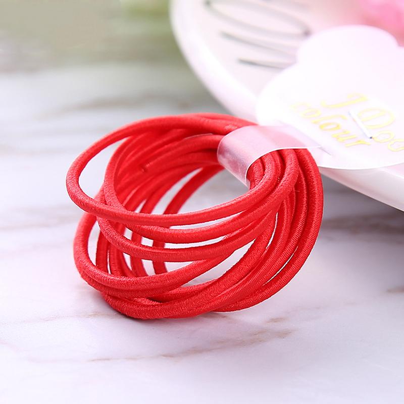 100PCS/bags  2mm Diameter 3cm  Kids Nylon Elastic Hair Bands Ponytail Holder Rope Elasticity Hair Ties for DIY Hair Accessories