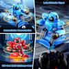 Remote Controlled Robot Fight, Pack of 2 RC Combat Robot Toys with LED Light and Music, Remote Controlled Football Box Robot, Gifts for Boys Girls