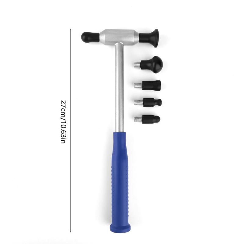 Professional Aluminum Car Body Dents Removal Tool 6 Interchangeable Head Suitable For Vehicle Hails Dents Scratch Repair