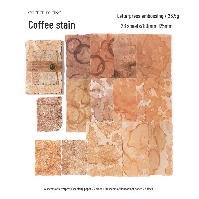 Momo Materialpapier 'Licht & Schatten' Retro Journal DIY: 28 Blatt, 6 Designs