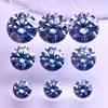 Round Multicolor Moissanite Stones: Red, Yellow, Blue, Green & Paraiba Colors