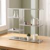 Multi-Level Storage Rack Clear Countertop Stackable Shelf Compact