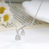 S925 Sterling Silver Lily Flower Necklace with Electroplated Clavicle Chain - Elegant and Luxurious Fashionable Style