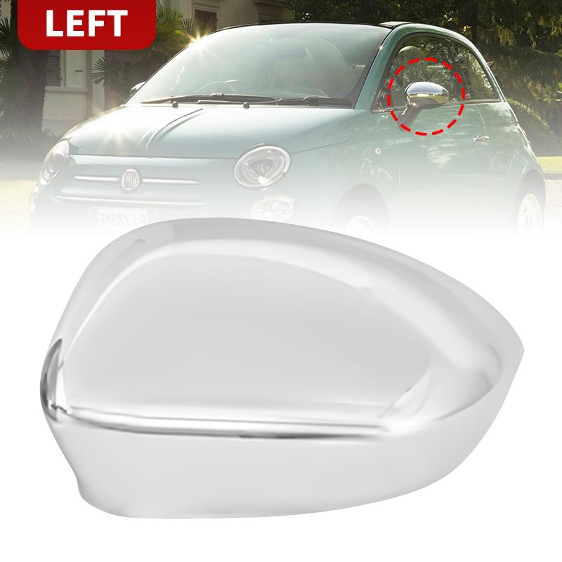 Door Side Rearview Wing Mirror Cover For Fiat 500 500C GRANDE PUNTO 595 ABARTH 695 2007- Mirror Cap Trim 735452185 735452186