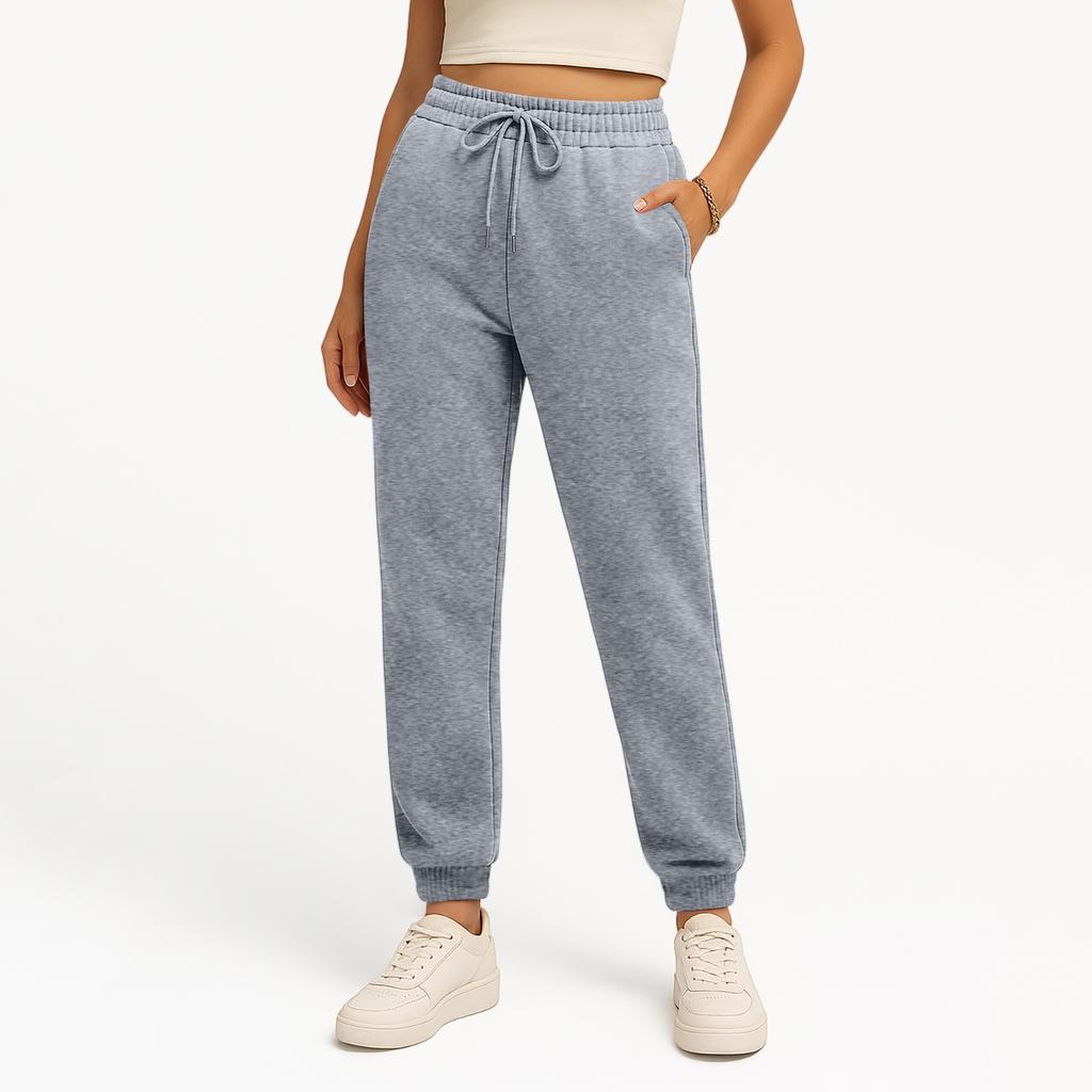 Women  Elastic Waist Cuff Pants Trousers Summer Loose Fit Hiking Jogger Pant With Pocket