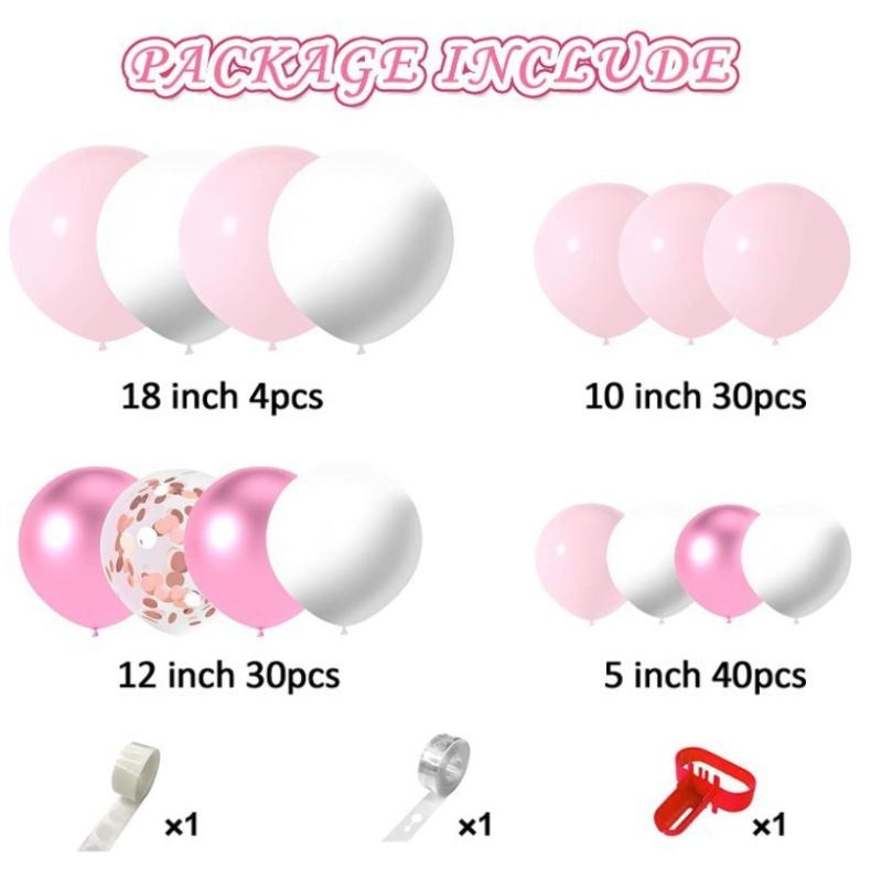 

Розовый, белый, металлический, розовый, розовое золото, воздушный шар с конфетти, украшение для душа для маленьких девочек, воздушный шар для свадебной вечеринки As the picture