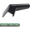 GRAND ORANGE RV Rain Gutter Spouts Long Version Left and Right 3 1/2" Long 4pcs Black Gutter Spout