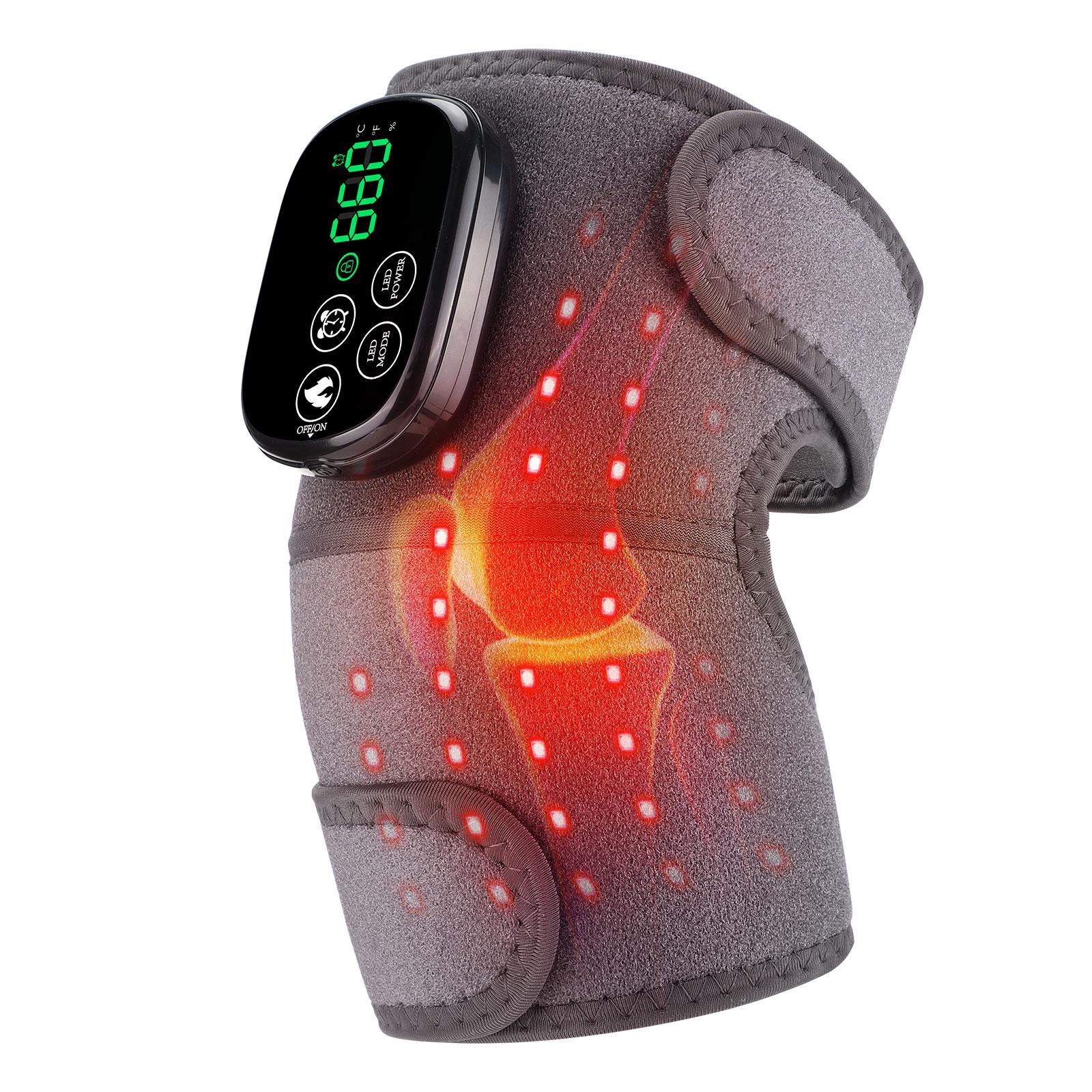 

Electric Knee Massager Support Leg Wrap Muscle Masaage Machine Shoulders Brace Elbow Pad 3 Infrared Light Modes 4 Heating Levels