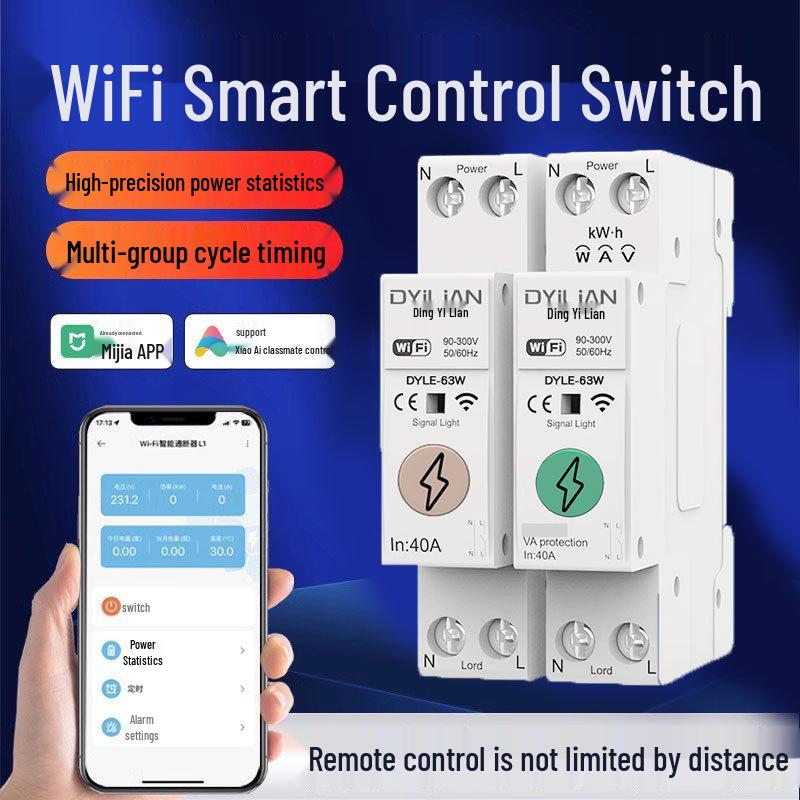 Mijia WiFi Smart Circuit Breaker: Remote Control & Wireless On/Off Switch with Metering.