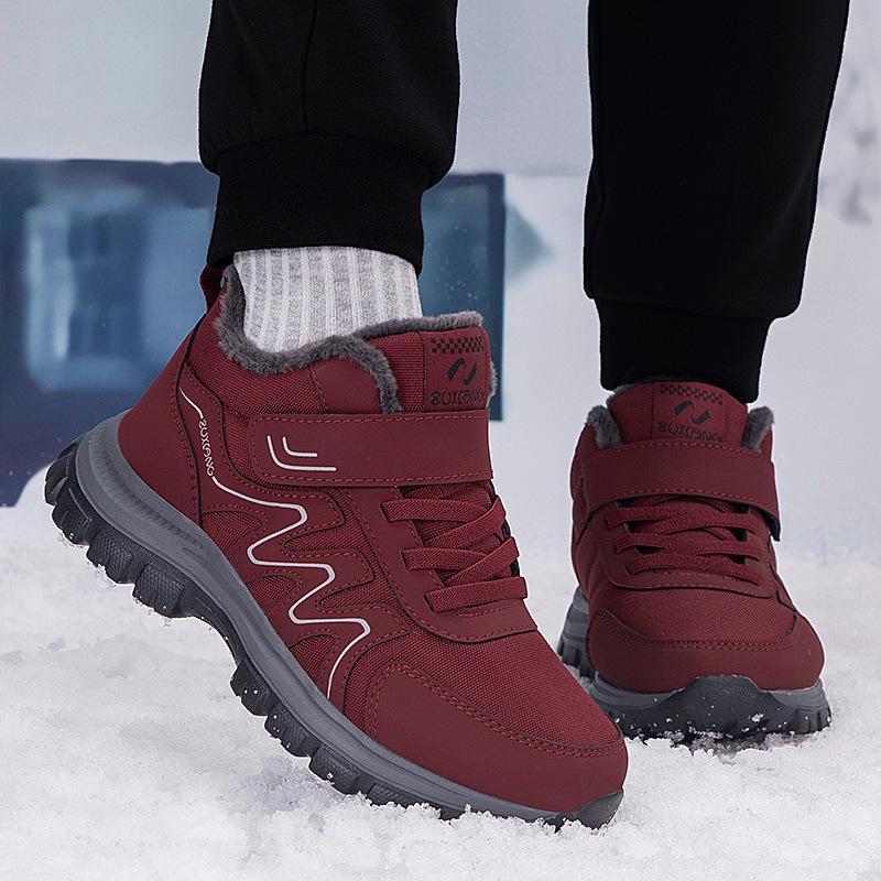Warm Non-Slip Cotton Shoes: Cozy Soft-Soled Sneakers for Elderly Women, Perfect for Winter Walks