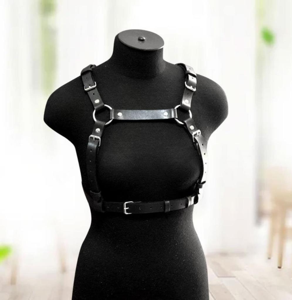 Women Fashion Waist Belt Leather Strap Chest Strap Suspneder for Women Decorative Harness Straps Gothic Clothing Accessorie
