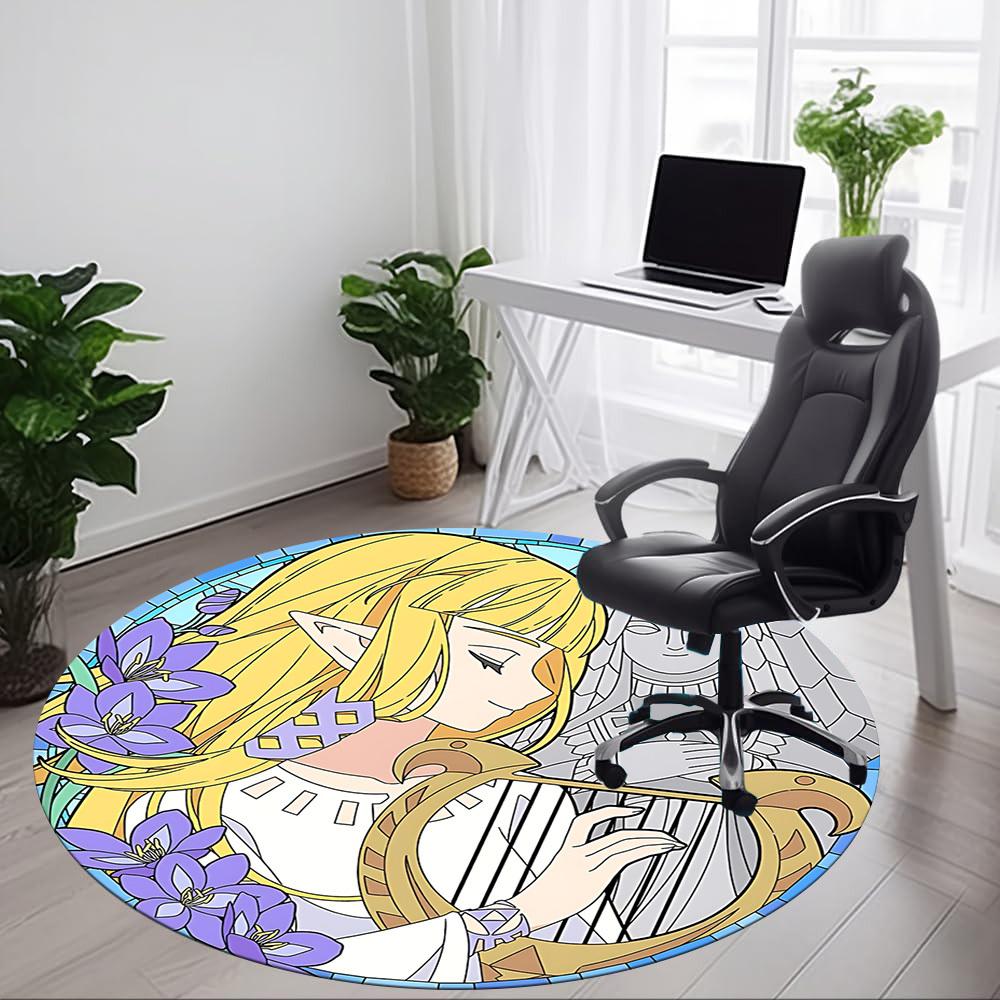 1pc Legend Zelda Office Round Area Rug, Under Office Chairs Bedroom Living Room Home Decor a1016251