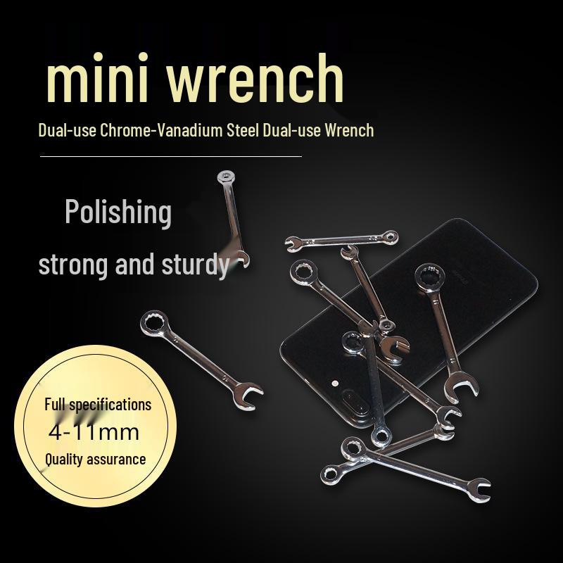 10-Piece Metric/Imperial Mini Mirror Polish Open/Box-end Combination Wrench Set