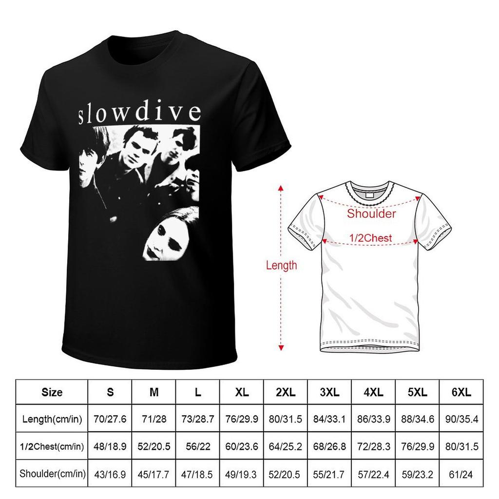 Slowdive Photo Merch TShirt custom tshirts Funny tshirt heavyweight t shirts for men