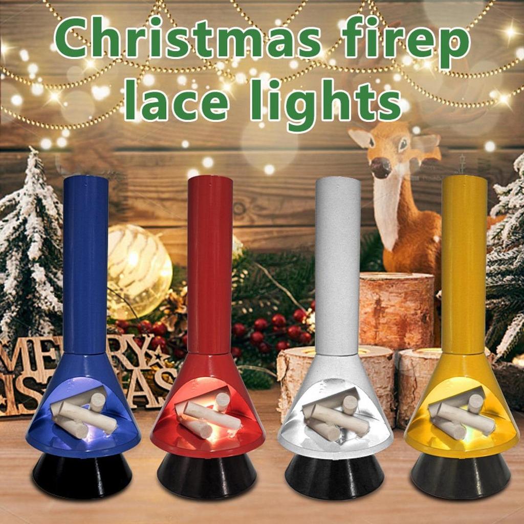 Mini Fireplace Figurine Light Christmas Fireplace Lamp Christmas Decoration Table Centerpiece Tabletop Ornament for Indoor