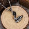 New European and American Cobra Pendant Hip Hop Versatile Titanium Steel Necklace