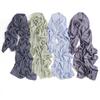 Premium Instant Chiffon Hijab With Built In Magnet Buckle Solid Color Woman Muslim Hijab Scarf Soft Islam Turban Headband Shawl