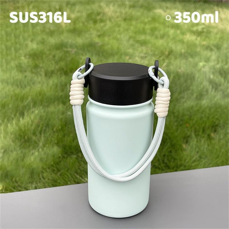 Thermosbekers 350ml Draagbaar Ontwerp met Handvat Lekvrij Geïsoleerde Tumblers Voor Sportschool Kantoor Dagelijks Gebruik