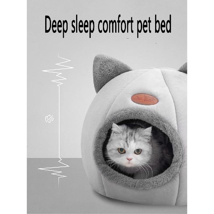 Fashionable Semi-Enclosed Sleeping Comfortable Cat Bed Pet Tent Comfortable Cave Nest Suitable for Small Dogs Teddy Cat Kennel