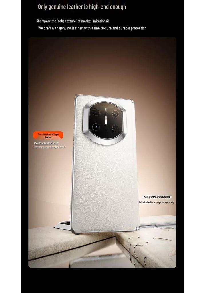 Huawei Mate X7 Leather Case: Full Coverage, Drop Protection, Magnetic Folding, Solid Color
