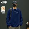 JEEP SPIRIT Men's Winter Plush Lined Crewneck Sweatshirt