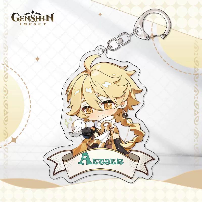 Genshin Impact Peripheral Keychains, Including The Splinter Soldier, Walnut, Manyo, Nashita, Raiden General, And Jade Rain Backpack Charms.