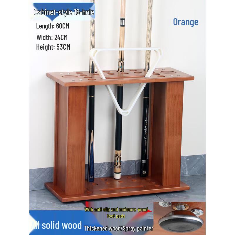 

JunDingYing Solid Wood 16-Hole Billiard Cue Rack