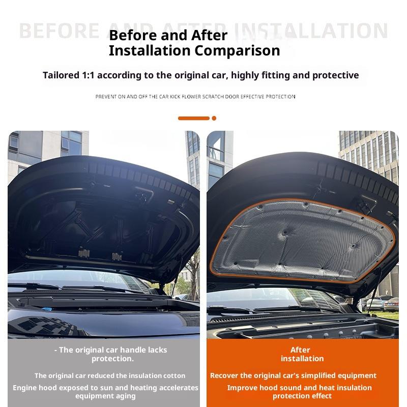 Fit For Leapmotor C10 C16 Hood Sound Insulation Heat Insulation Cotton Electric Version Engine Cover Protection Modification