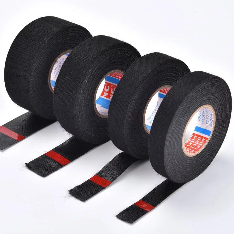 15meters Adhesive Cloth Tape for Cable Harness Wiring Loom Width 9/15/19/25/32MM Length15M
