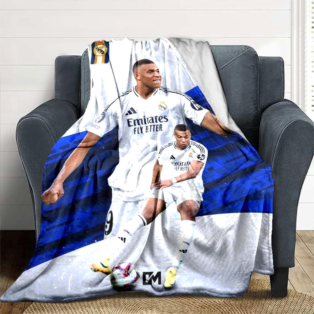 Star Player Kylian Mbappé Blanket Ultra-Soft Great for Office Chair Seaside Bed for All Seasons Modern Ideal Gift for Friends Family Couples Picnic