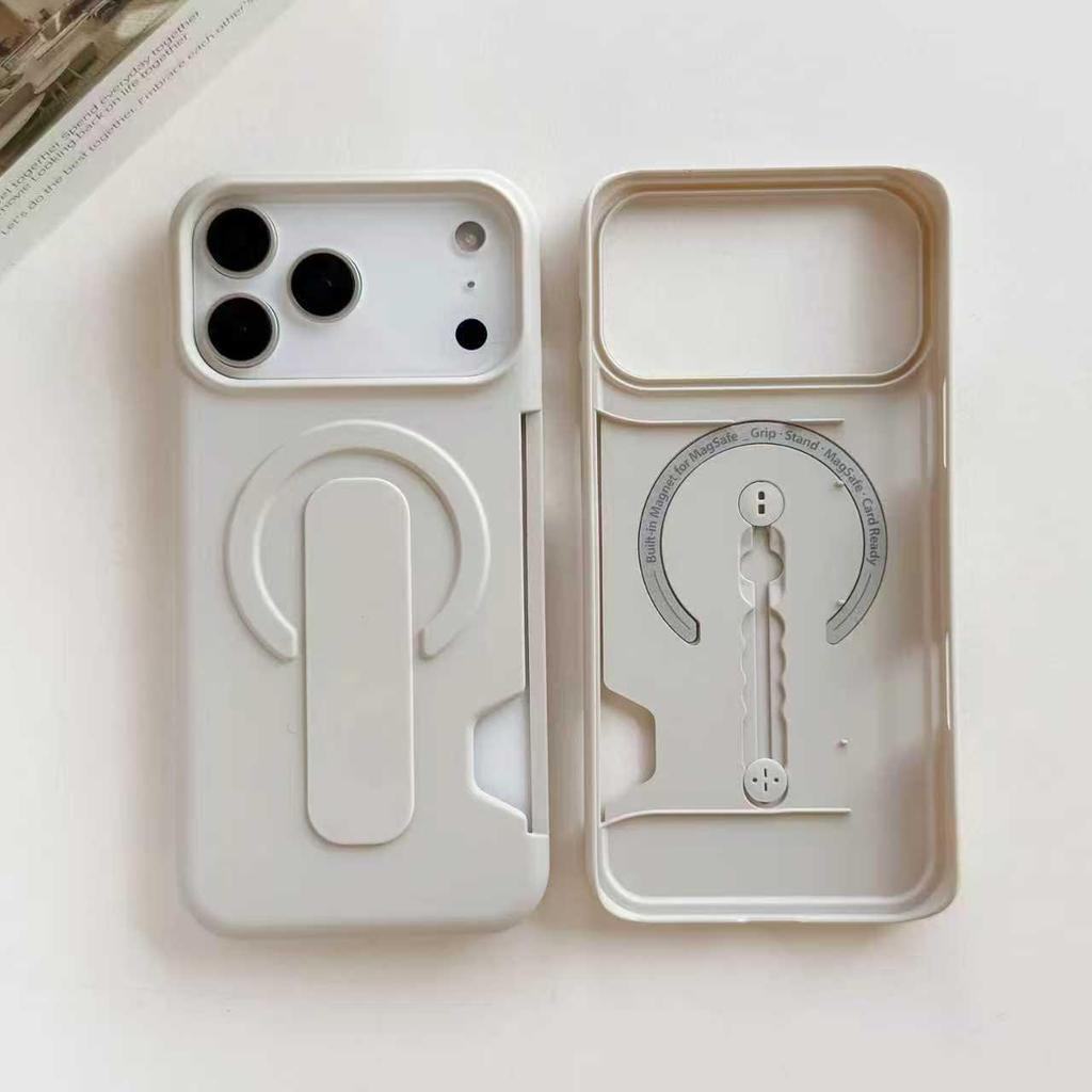 IPhone 17 Pro Max Magnetic Ring Holder Case with 16 Card Slots